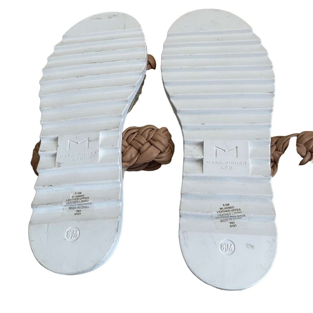 Marc Fisher Jaimee Leather Slide Sandal Size 8.5 - image 5